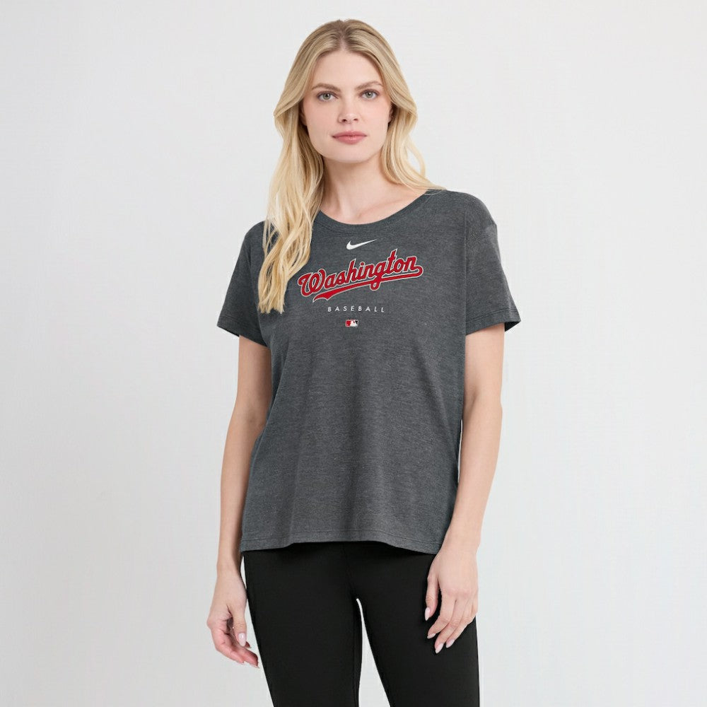 Washington Nationals Nike Women's Authentic Collection Early Work Tri-Blend T-Shirt | MLB On Sale