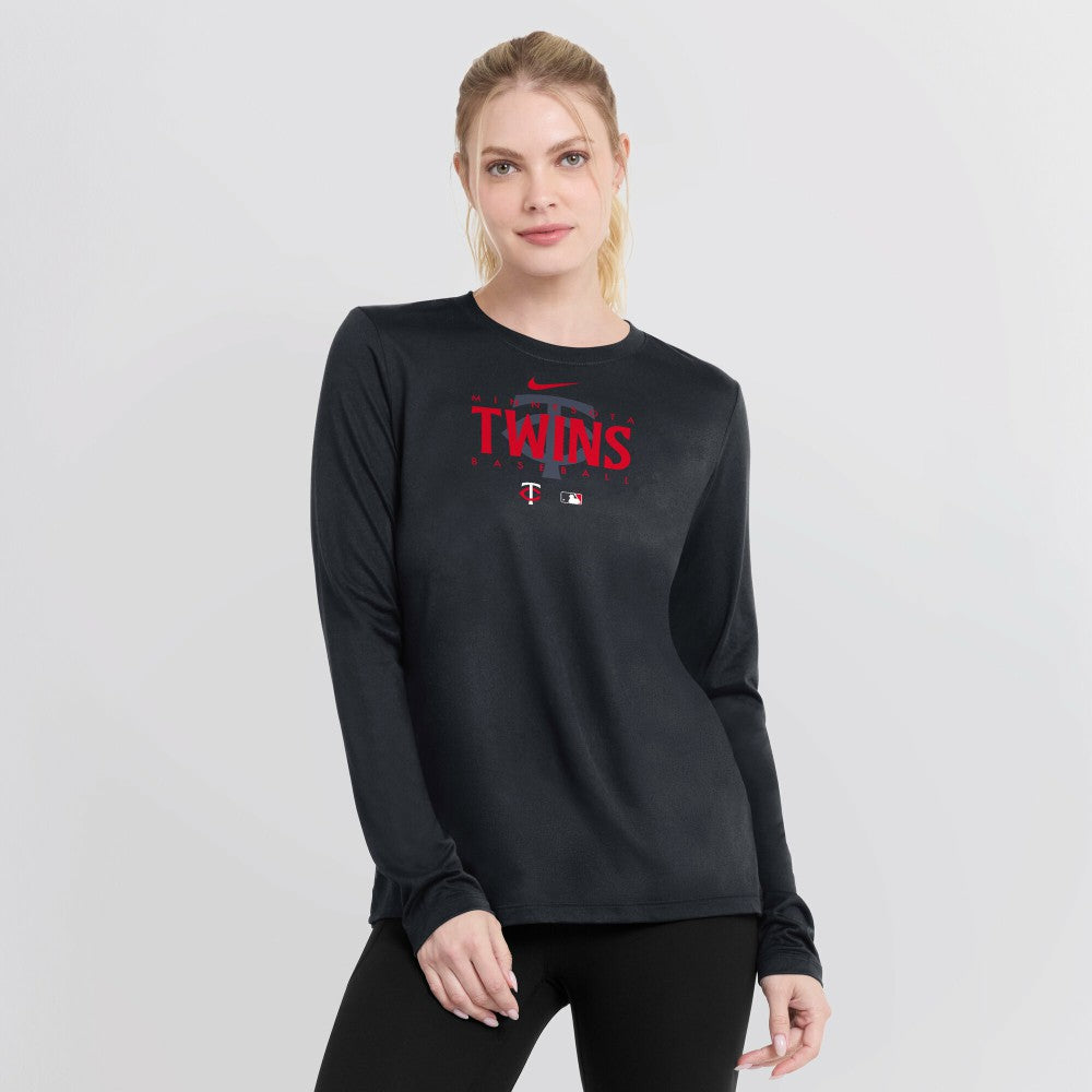 Minnesota Twins Nike Women's Authentic Collection Legend Performance Long Sleeve T-Shirt - | MLB Online