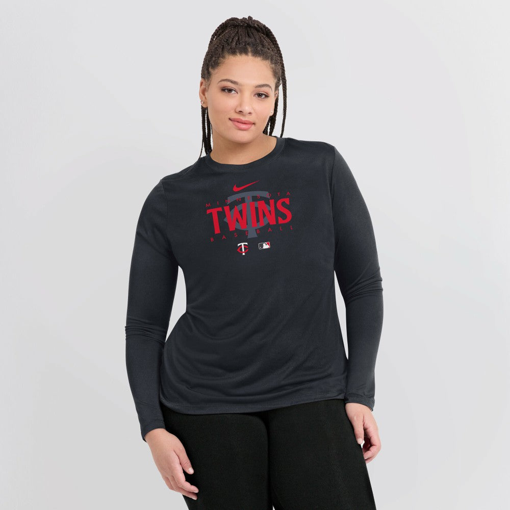 Minnesota Twins Nike Women's Authentic Collection Legend Performance Long Sleeve T-Shirt - | MLB Online