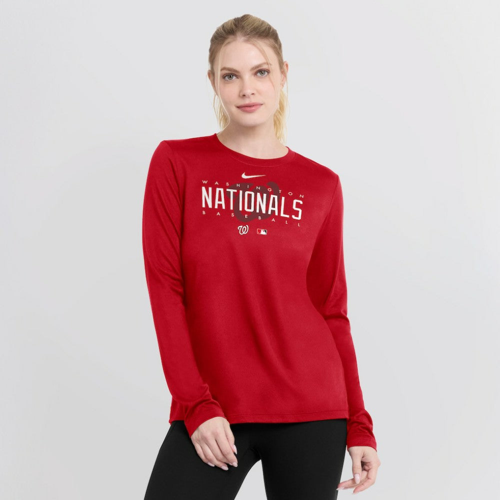 Washington Nationals Nike Women's Authentic Collection Legend Performance Long Sleeve T-Shirt | MLB Online