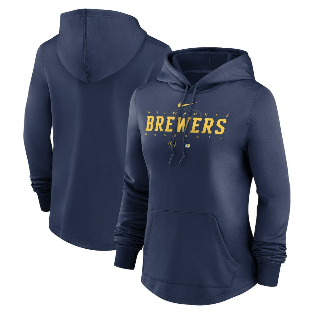 Milwaukee Brewers Nike Women's Authentic Collection Pregame Performance Pullover Hoodie | MLB Near me