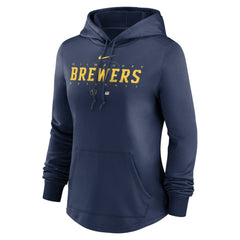 Milwaukee Brewers Nike Women's Authentic Collection Pregame Performance Pullover Hoodie | MLB Near me