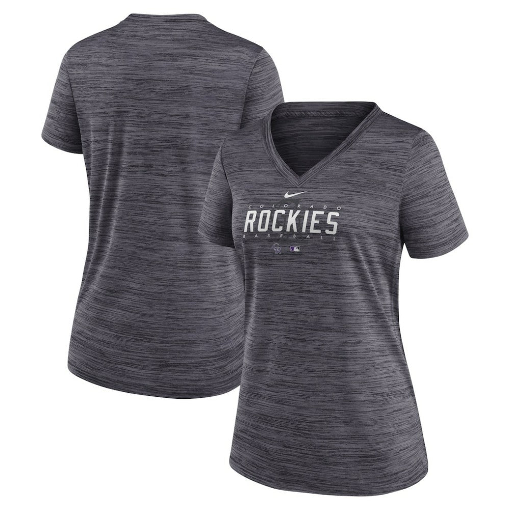 Colorado Rockies Nike Women's Authentic Collection Velocity Practice Performance V-Neck T-Shirt | MLB For sale