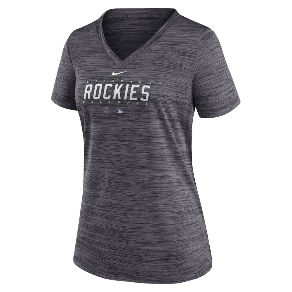 Colorado Rockies Nike Women's Authentic Collection Velocity Practice Performance V-Neck T-Shirt | MLB For sale