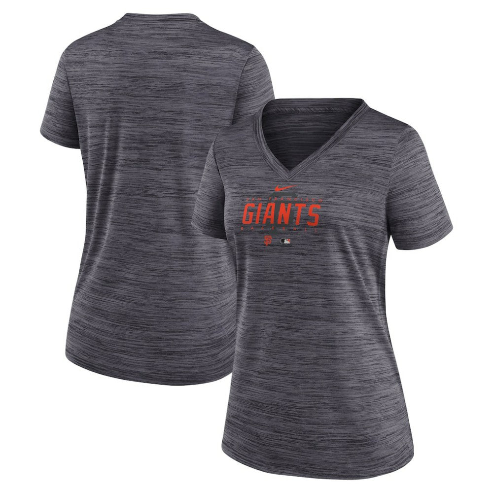 San Francisco Giants Nike Women's Authentic Collection Velocity Practice Performance V-Neck T-Shirt | MLB New
