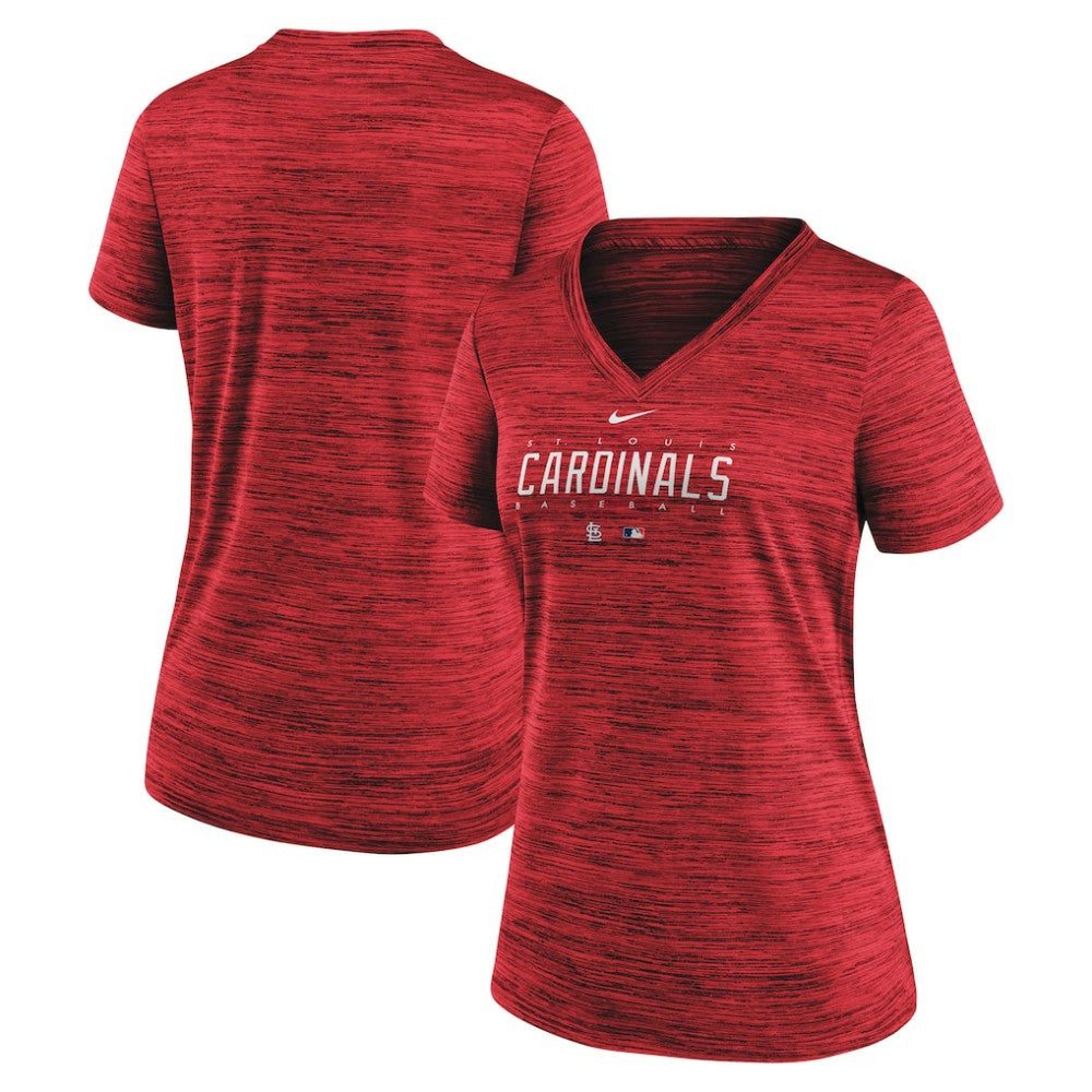 St. Louis Cardinals Nike Women's Authentic Collection Velocity Practice Performance V-Neck T-Shirt | MLB Near me