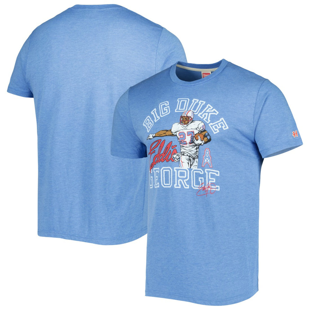 Tennessee Titans  Eddie George  Homage Caricature Retired Player Tri-Blend T-Shirt