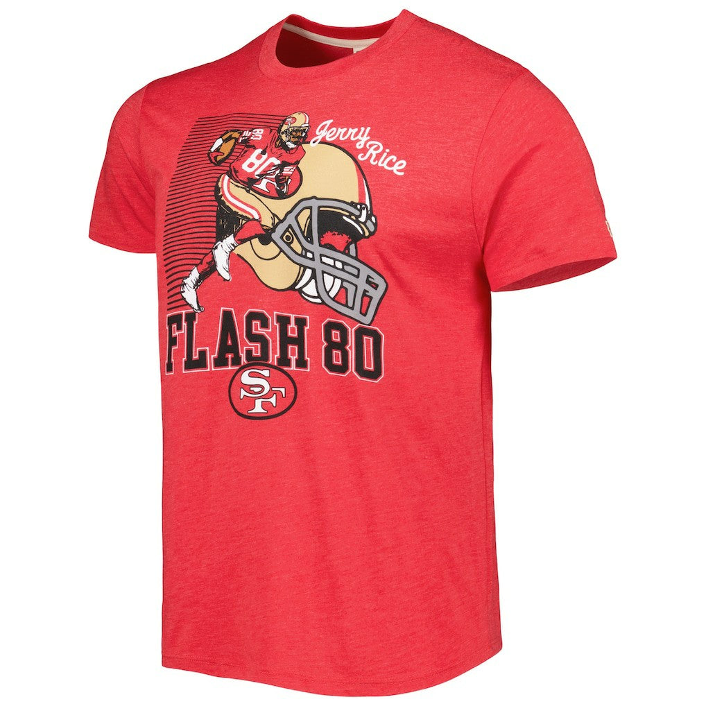 San Francisco 49ers  Jerry Rice  Homage Unisex Caricature Retired Player Tri-Blend T-Shirt