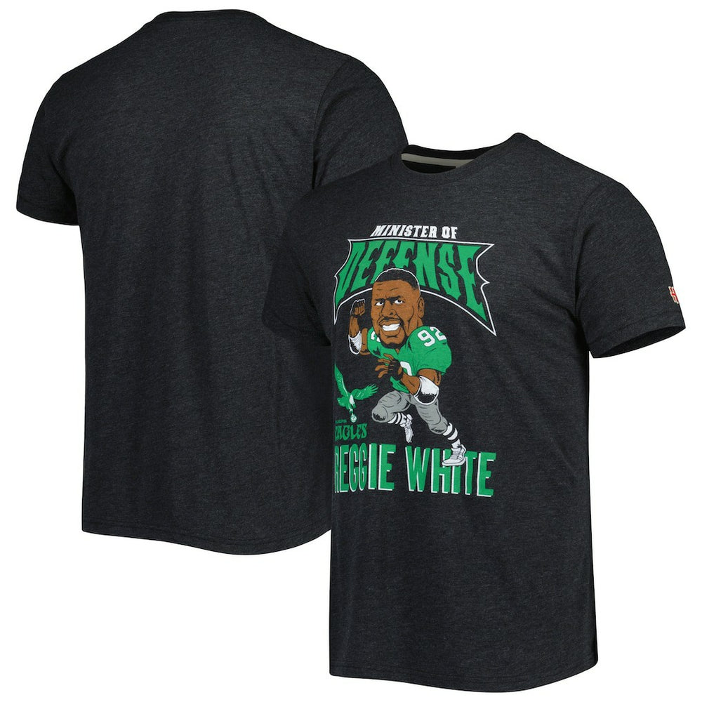 Philadelphia Eagles  Reggie White  Homage Unisex Unisex Caricature Retired Player Tri-Blend T-Shirt