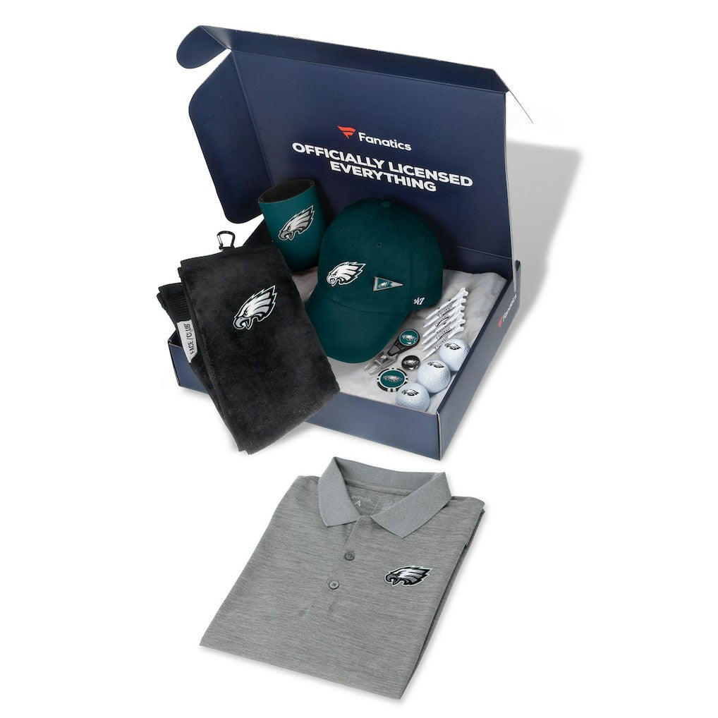 Philadelphia Eagles Fanatics WinCraft Pack Golf Themed Gift Box