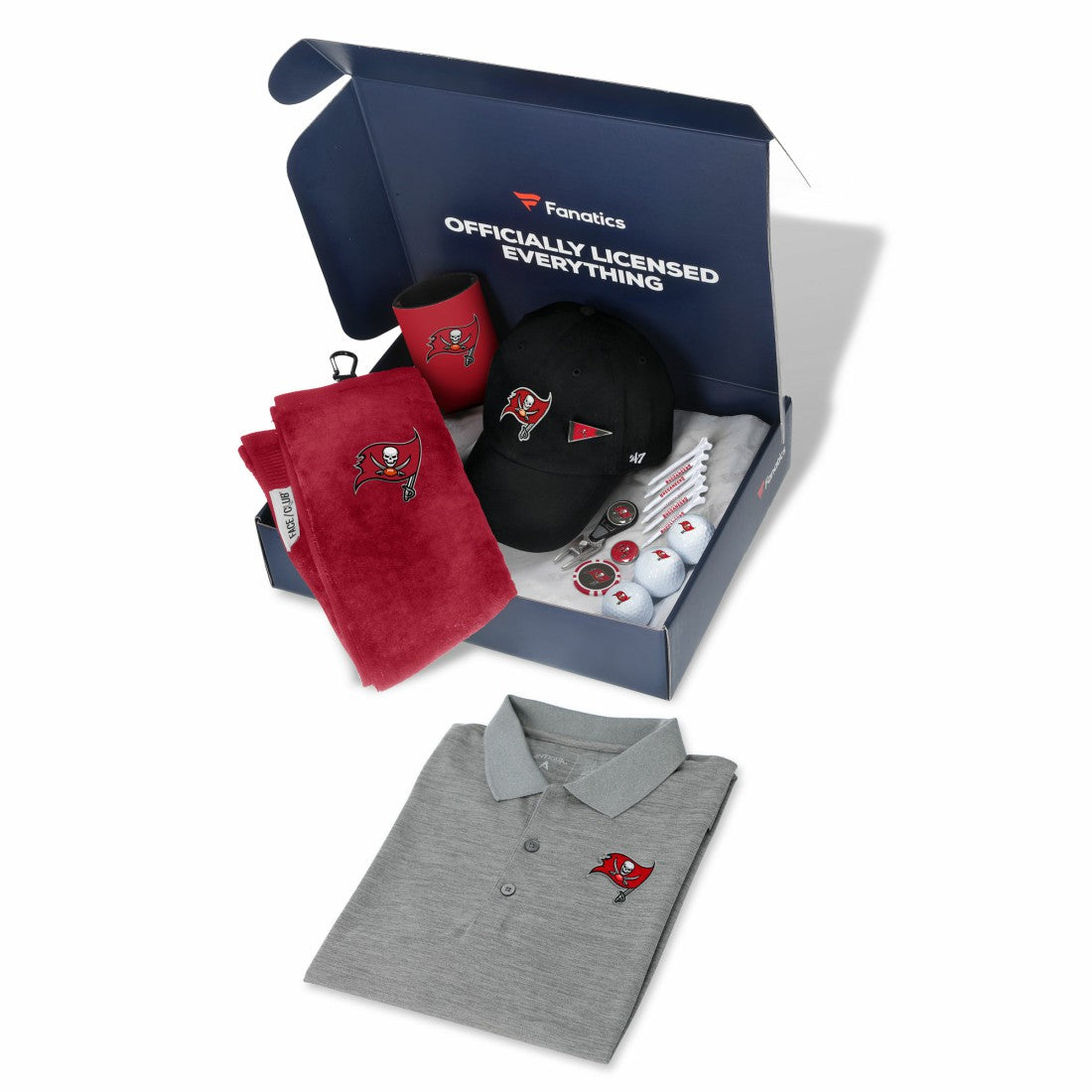 Tampa Bay Buccaneers Fanatics WinCraft Pack Golf Themed Gift Box