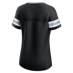 Las Vegas Raiders Fanatics Women's Plus Size Original State Lace-Up T-Shirt