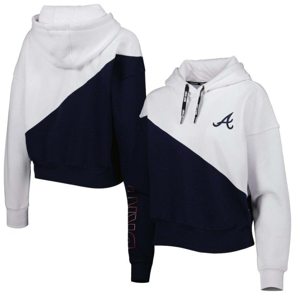 Atlanta Braves DKNY Sport Women's Bobbi Colorblock Pullover Hoodie | MLB Near me