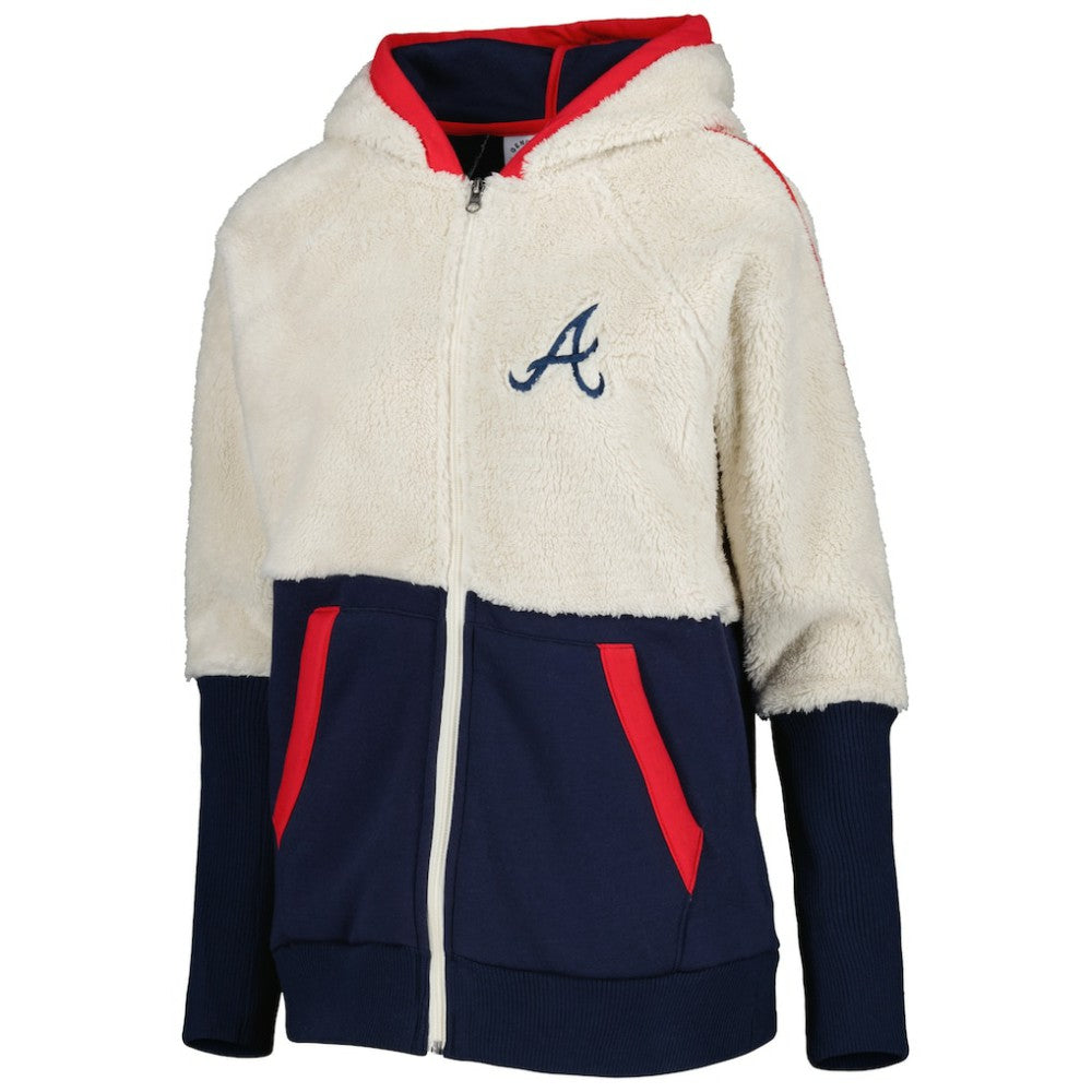 Atlanta Braves G-III 4Her by Carl Banks Women's Shuffle It Raglan Full-Zip Hoodie | MLB Outlet