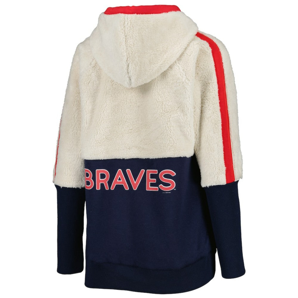 Atlanta Braves G-III 4Her by Carl Banks Women's Shuffle It Raglan Full-Zip Hoodie | MLB Outlet