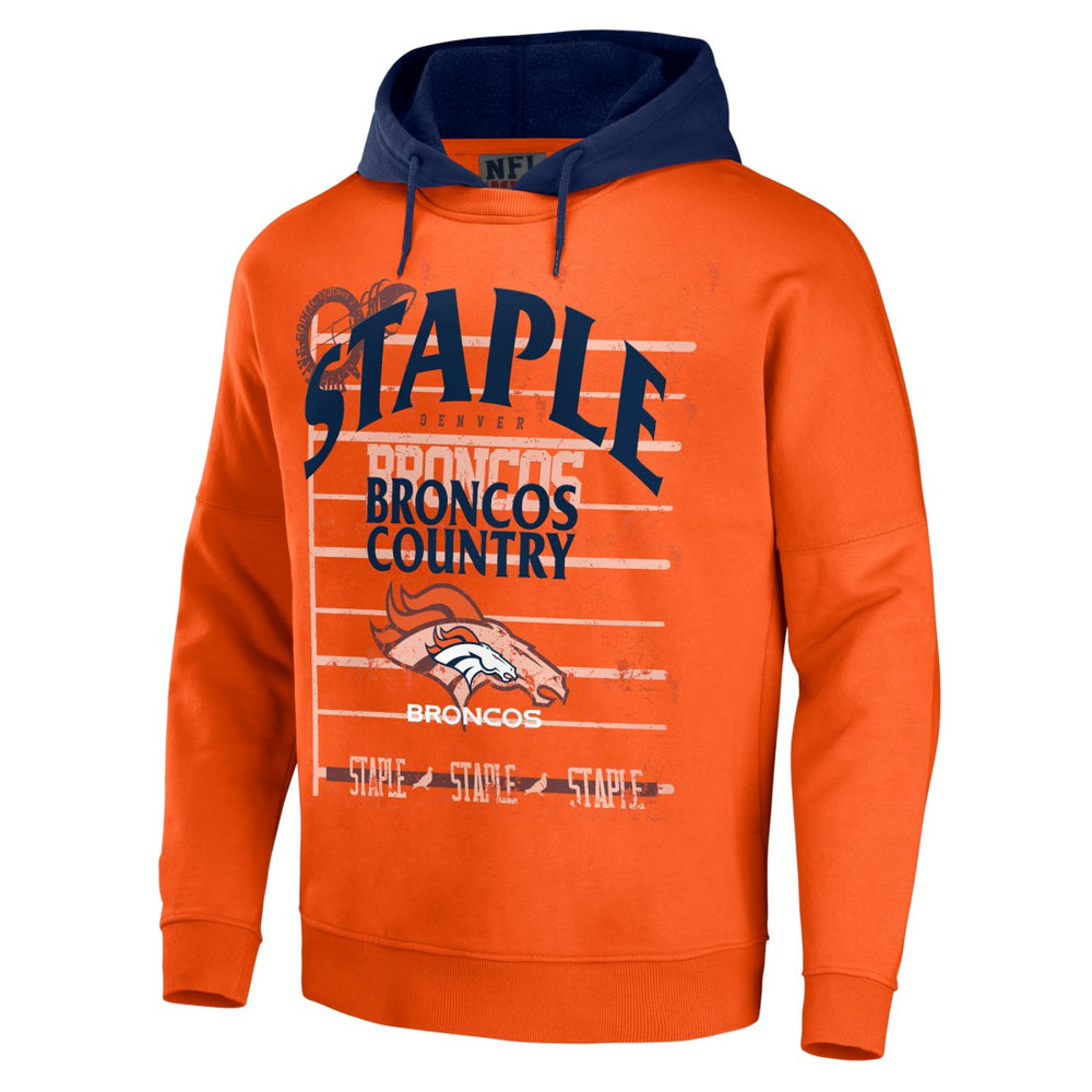 Denver Broncos  NFL x Staple Throwback Vintage Wash Pullover Hoodie