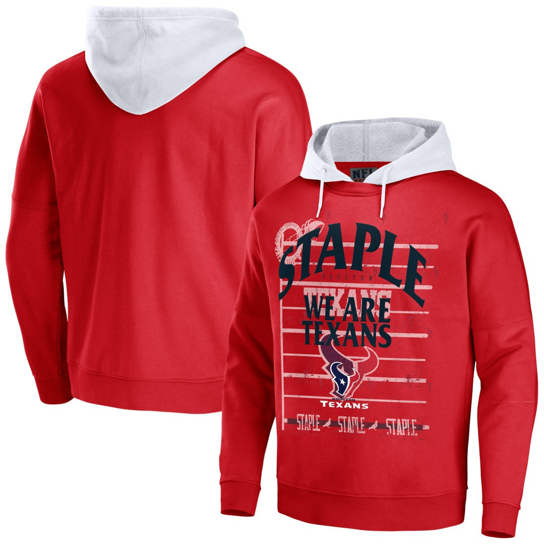Houston Texans  NFL x Staple Throwback Vintage Wash Pullover Hoodie