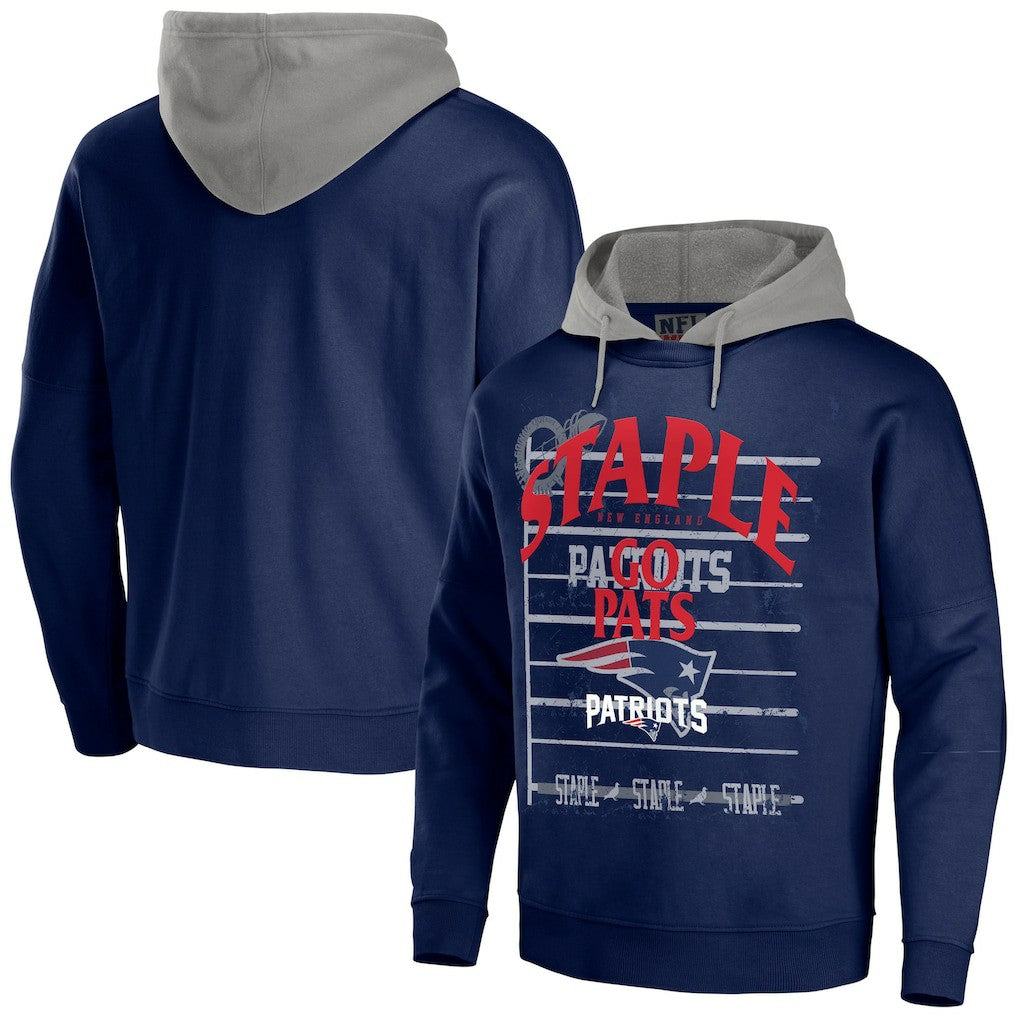 New England Patriots  NFL x Staple Throwback Vintage Wash Pullover Hoodie