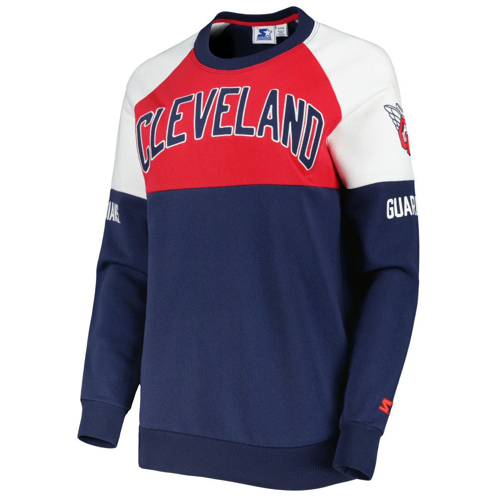 Cleveland Guardians Starter Women's Baseline Raglan Pullover Sweatshirt | MLB Outlet