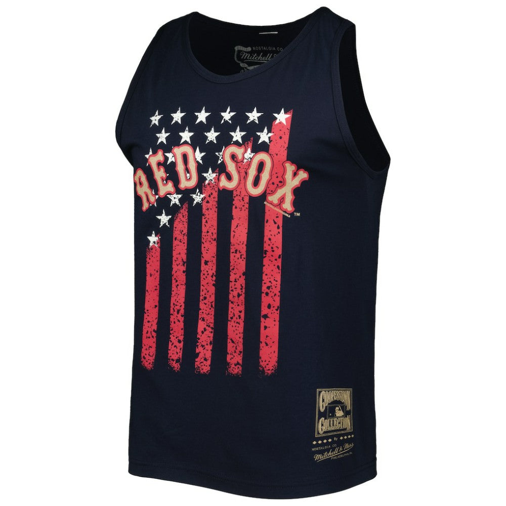 Boston Red Sox Mitchell & Ness Cooperstown Collection Stars and Stripes Tank Top | MLB Sale