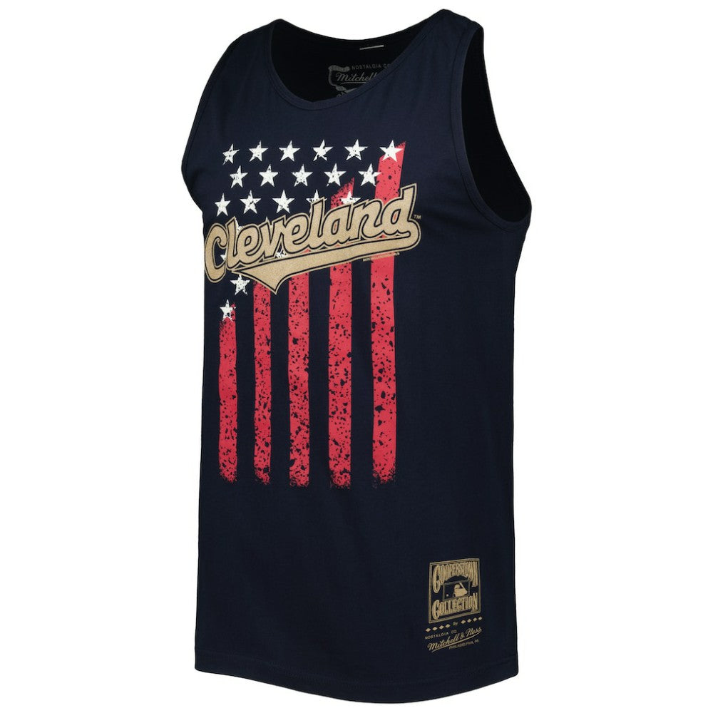 Cleveland Guardians Mitchell & Ness Cooperstown Collection Stars and Stripes Tank Top | MLB New