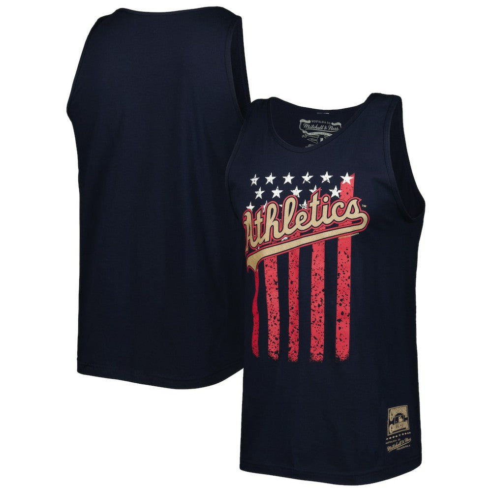 Athletics Mitchell & Ness Cooperstown Collection Stars and Stripes Tank Top | MLB Outlet