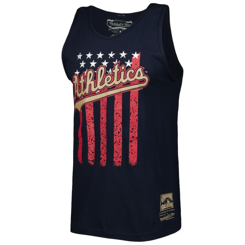 Athletics Mitchell & Ness Cooperstown Collection Stars and Stripes Tank Top | MLB Outlet