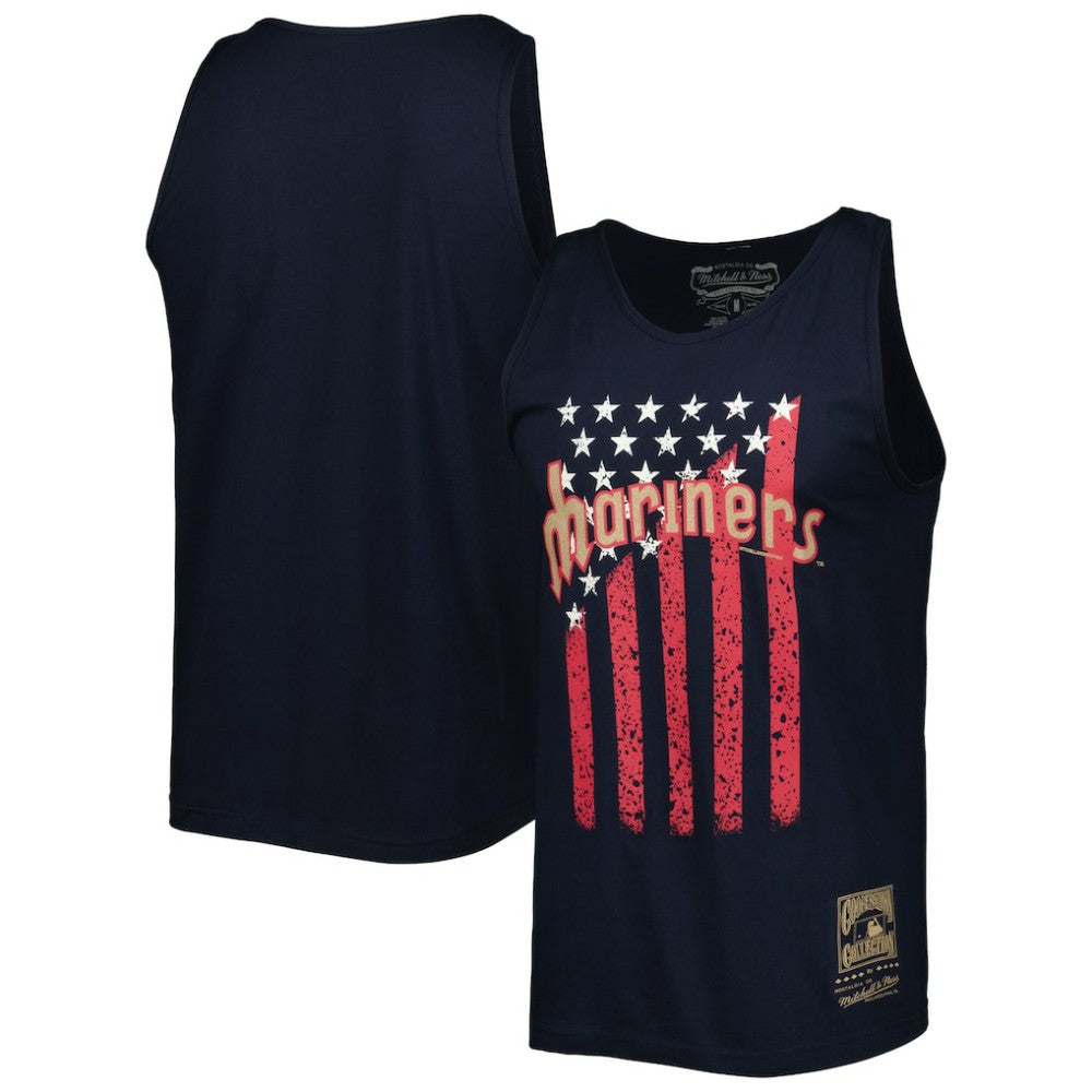Seattle Mariners Mitchell & Ness Cooperstown Collection Stars and Stripes Tank Top | MLB New