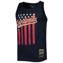 St. Louis Cardinals Mitchell & Ness Cooperstown Collection Stars and Stripes Tank Top | MLB Shop