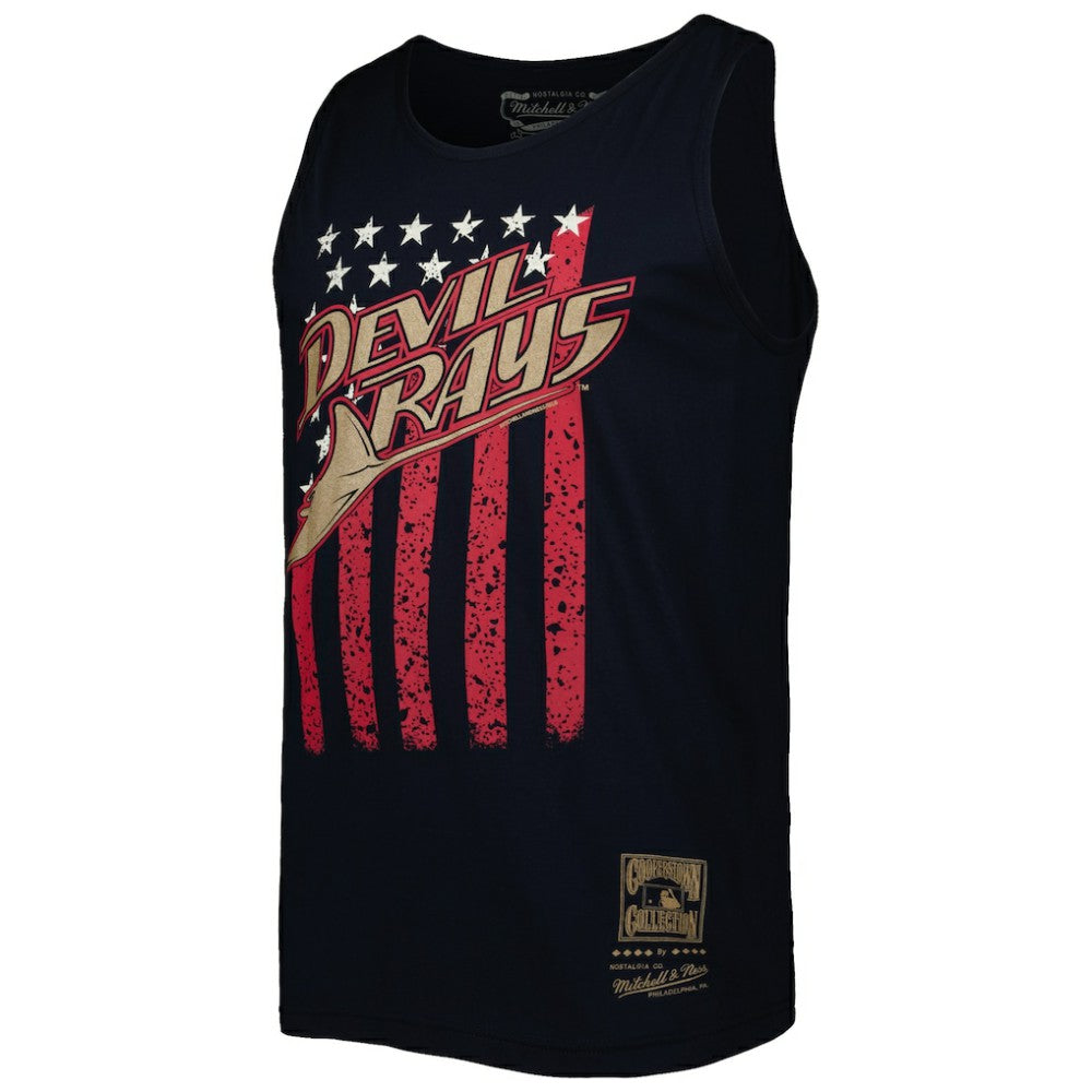 Tampa Bay Rays Mitchell & Ness Cooperstown Collection Stars and Stripes Tank Top | MLB Shop