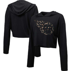 Tennessee Titans  Majestic Threads Women's Leopard Cropped Pullover Hoodie