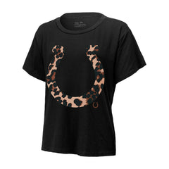 Indianapolis Colts  Jonathan Taylor  Majestic Threads Women's Leopard Player Name & Number T-Shirt