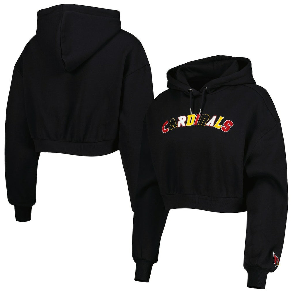 Arizona Cardinals  The Wild Collective Women's Cropped Pullover Hoodie