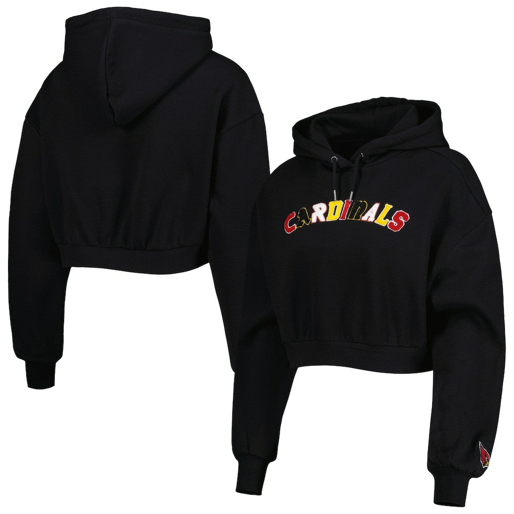 Arizona Cardinals  The Wild Collective Women's Cropped Pullover Hoodie