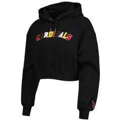 Arizona Cardinals  The Wild Collective Women's Cropped Pullover Hoodie