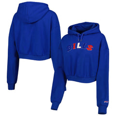 Buffalo Bills  The Wild Collective Women's Cropped Pullover Hoodie
