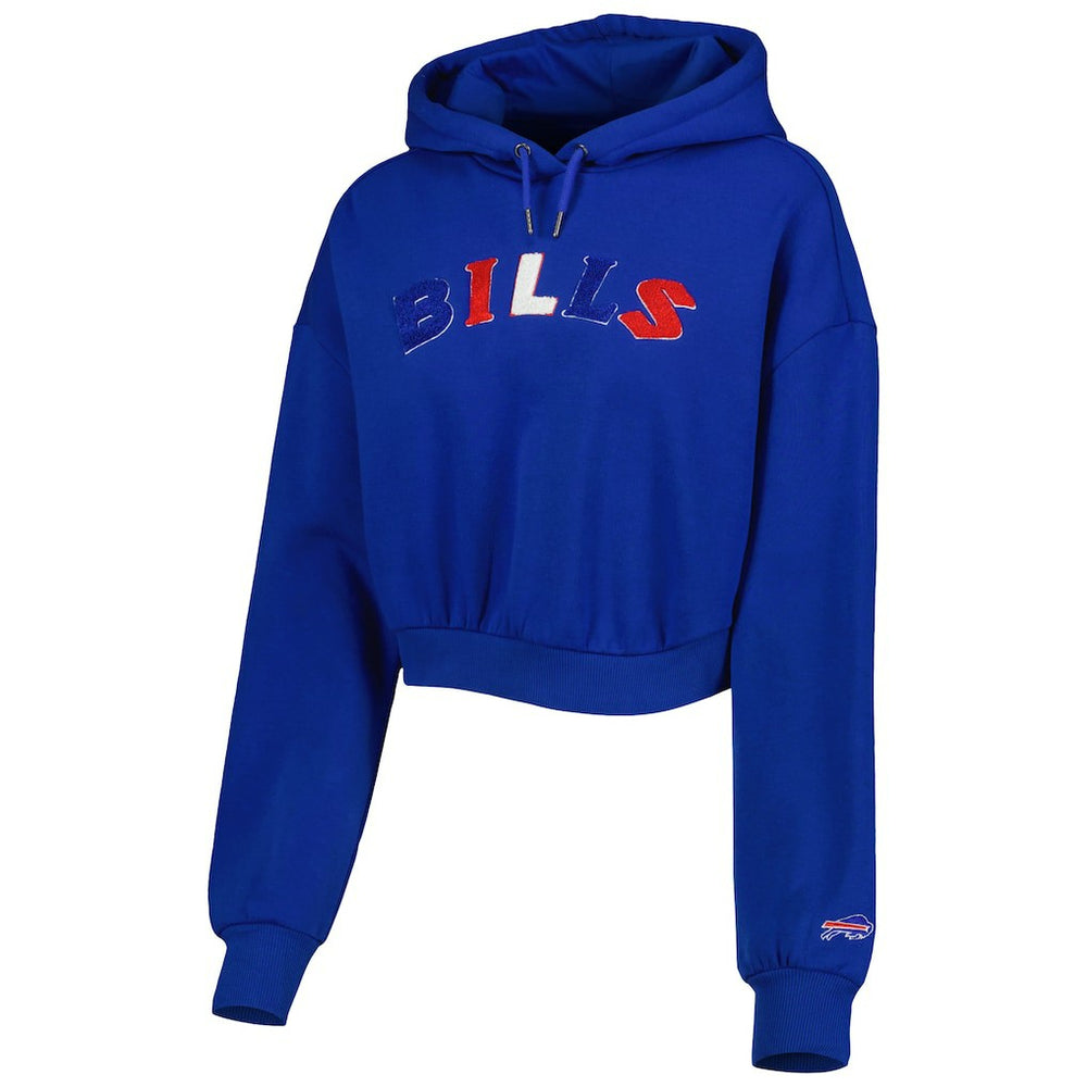 Buffalo Bills  The Wild Collective Women's Cropped Pullover Hoodie