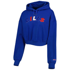 Buffalo Bills  The Wild Collective Women's Cropped Pullover Hoodie