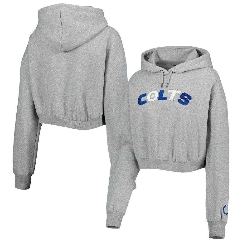 Indianapolis Colts  The Wild Collective Women's Cropped Pullover Hoodie