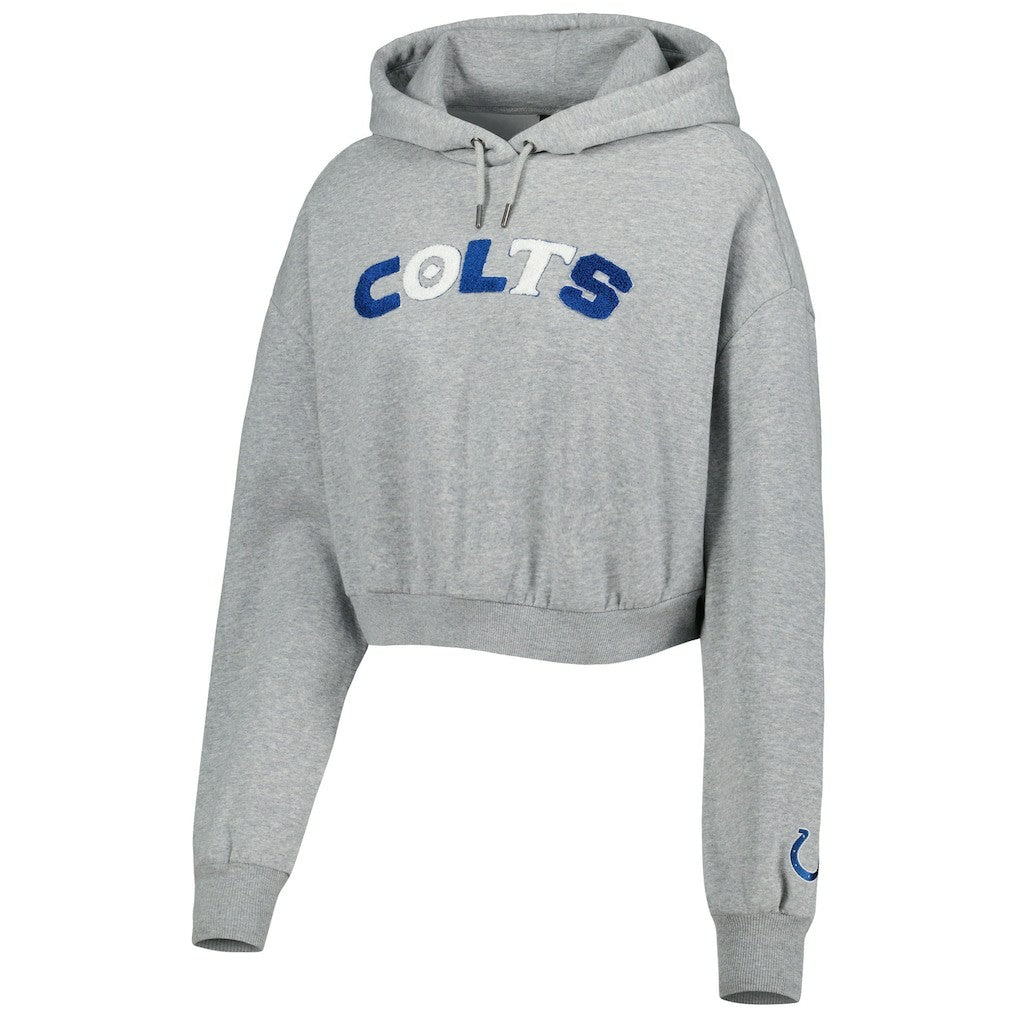 Indianapolis Colts  The Wild Collective Women's Cropped Pullover Hoodie
