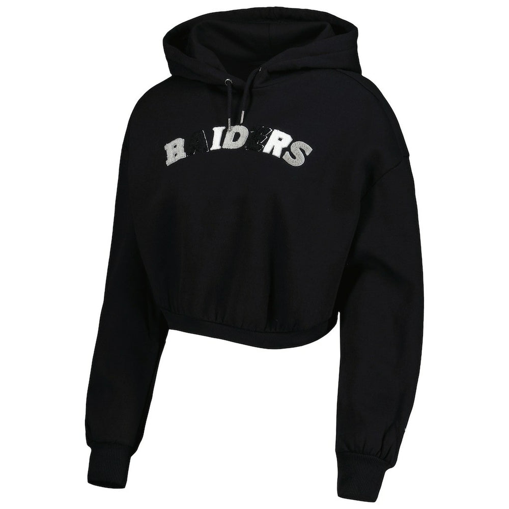 Las Vegas Raiders  The Wild Collective Women's Cropped Pullover Hoodie