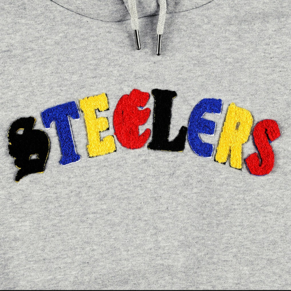 Pittsburgh Steelers  The Wild Collective Women's Cropped Pullover Hoodie