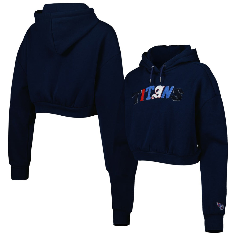 Tennessee Titans  The Wild Collective Women's Cropped Pullover Hoodie