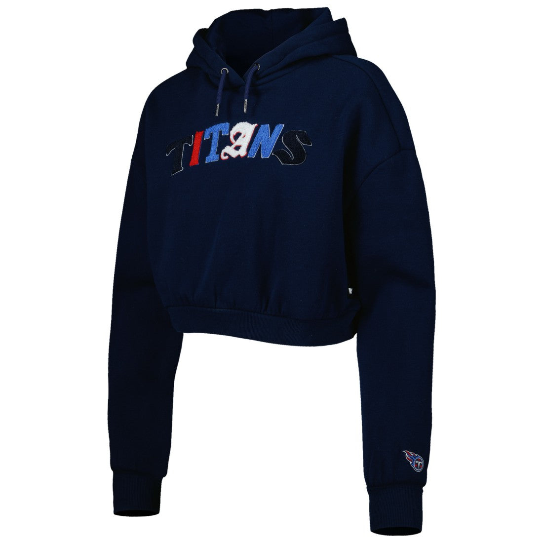 Tennessee Titans  The Wild Collective Women's Cropped Pullover Hoodie