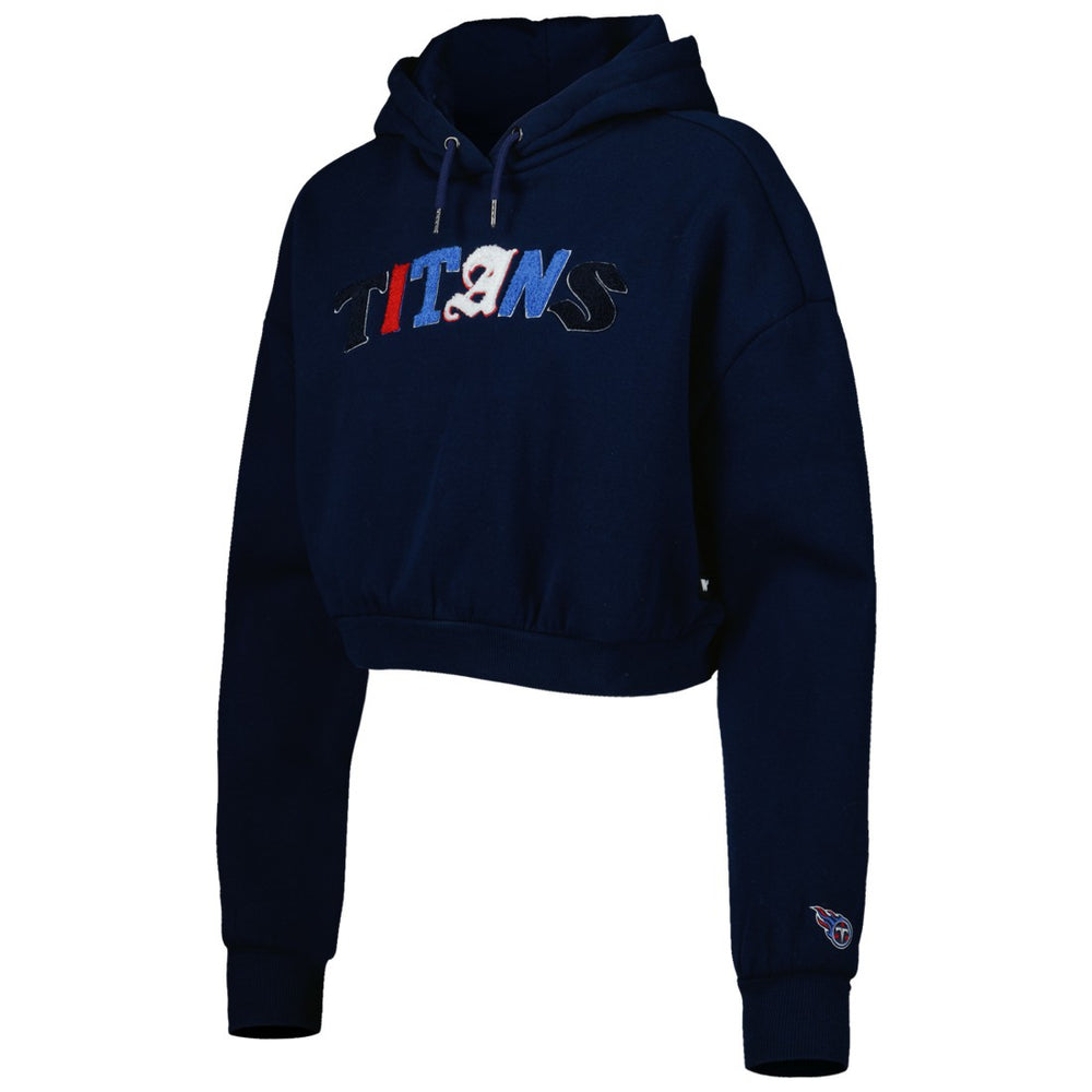 Tennessee Titans  The Wild Collective Women's Cropped Pullover Hoodie