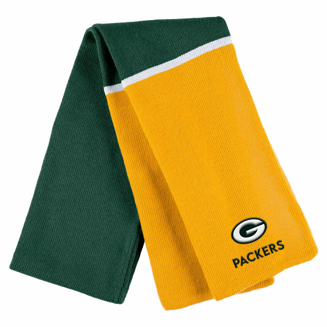 Green Bay Packers  WEAR by Erin Andrews Women's Colorblock Cuffed Knit Hat with Pom and Scarf Set