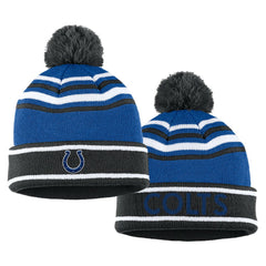 Indianapolis Colts  WEAR by Erin Andrews Women's Colorblock Cuffed Knit Hat with Pom and Scarf Set