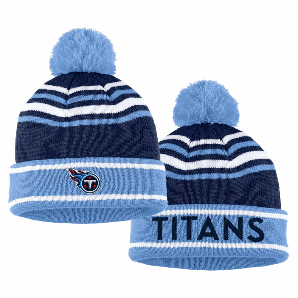 Tennessee Titans  WEAR by Erin Andrews Women's Colorblock Cuffed Knit Hat with Pom and Scarf Set