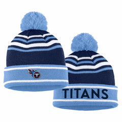 Tennessee Titans  WEAR by Erin Andrews Women's Colorblock Cuffed Knit Hat with Pom and Scarf Set