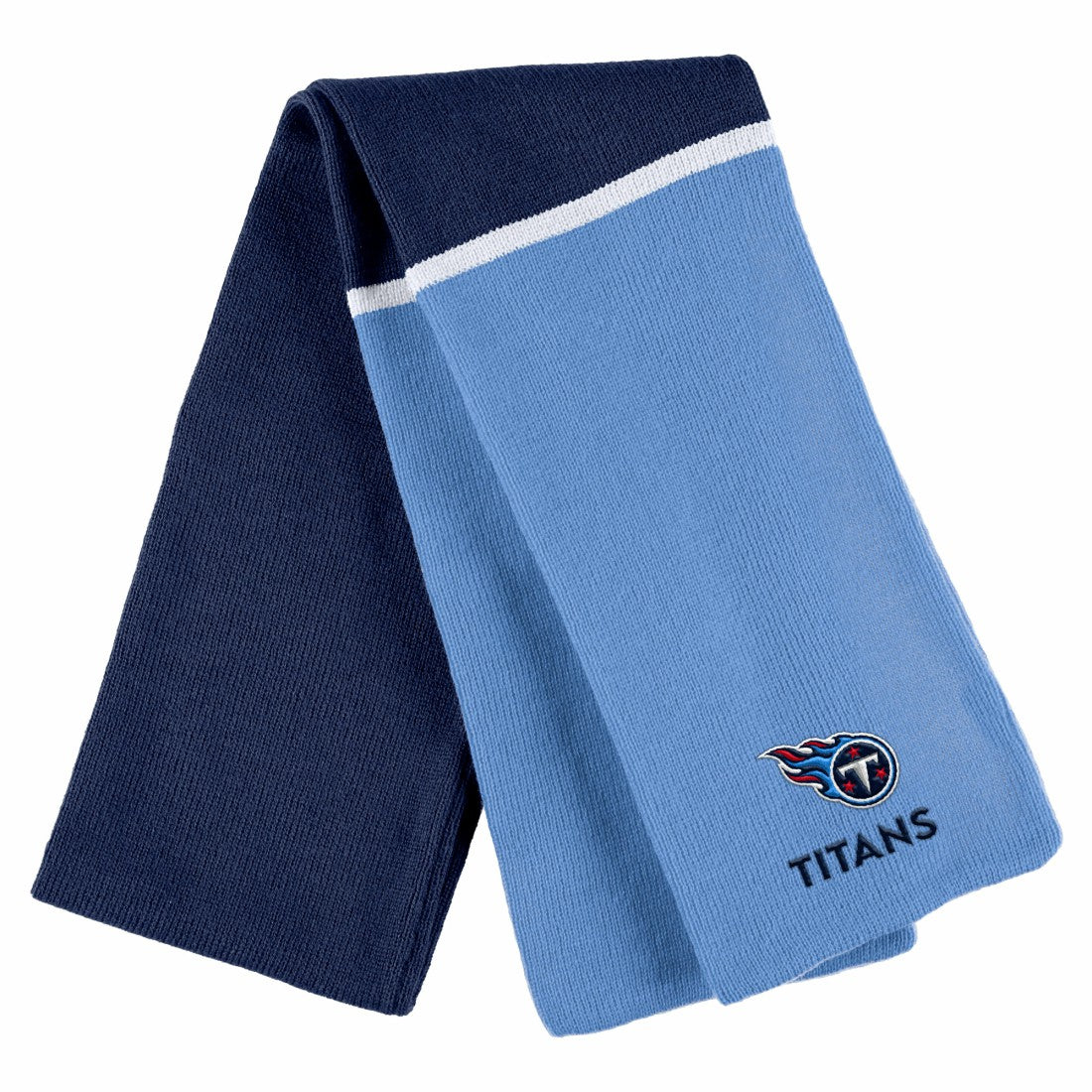 Tennessee Titans  WEAR by Erin Andrews Women's Colorblock Cuffed Knit Hat with Pom and Scarf Set